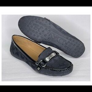 Coach Size 6 Black Loafer flats Felicia